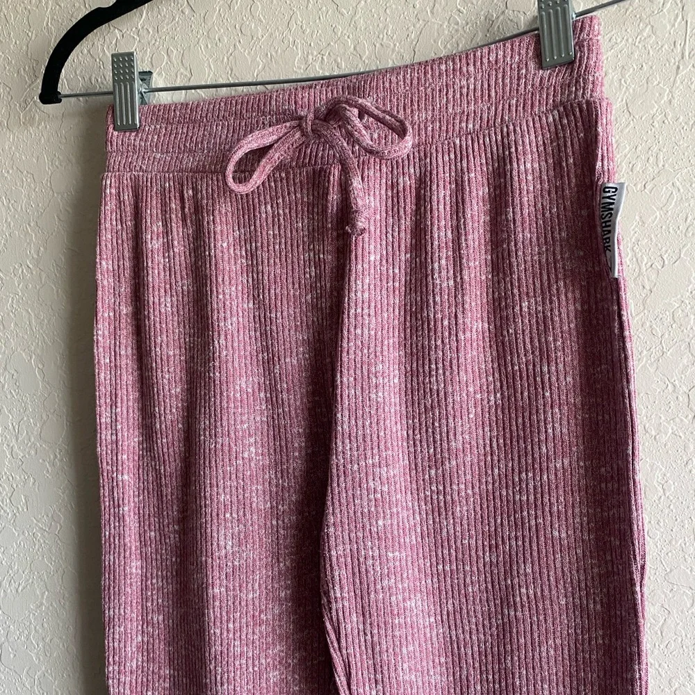 Gymshark Slounge Ribbed Jogger Leggings in Plum Marl ~ Small - Picture 3 of 7